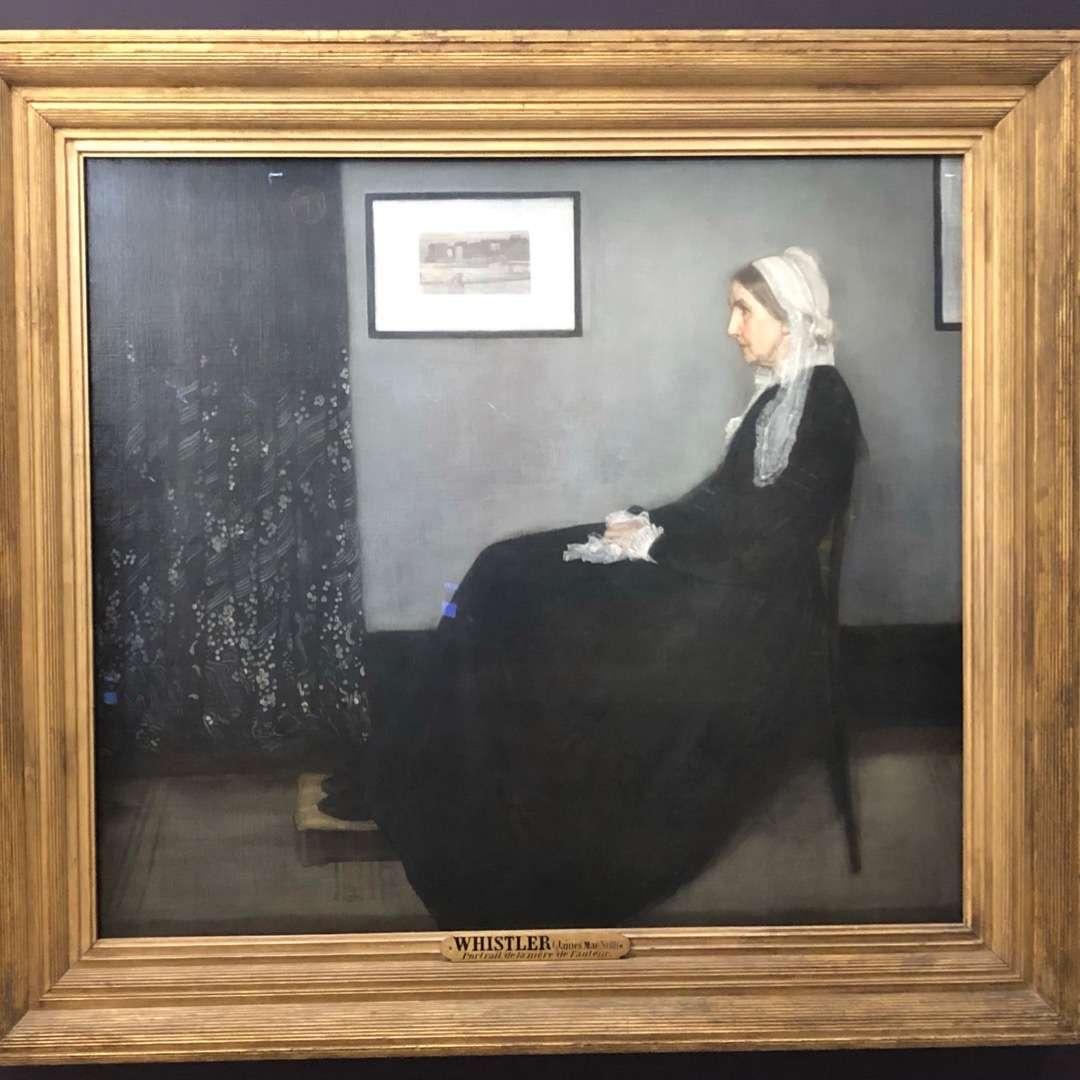 Famous Whistler's Mother Painting at Musee D'Orsay in Paris